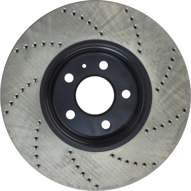 Audi Q5 Brake Rotor (1) - Front Right - Stoptech - Sport Cryo Drilled - Black E-Coated - `09-`12