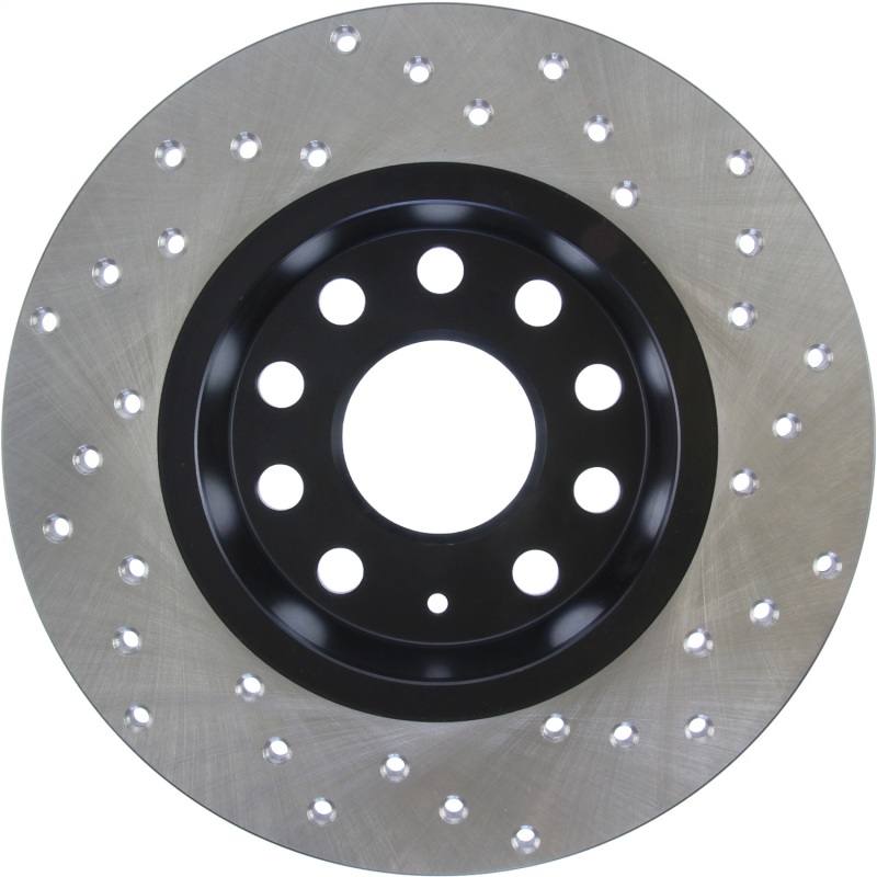 Audi TT Quattro Brake Rotor (1) - Rear Right - Stoptech - Sport Cryo Drilled - Black - `16-`19