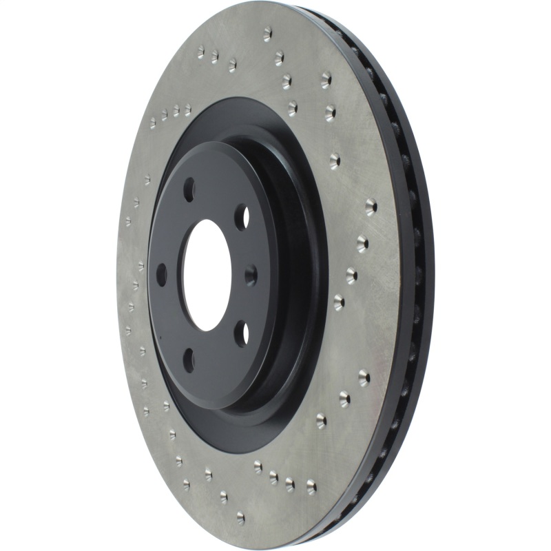 Audi A7 Quattro Brake Rotor (1) - Rear Left - Stoptech - Drilled Cryo - Black - `11-`18