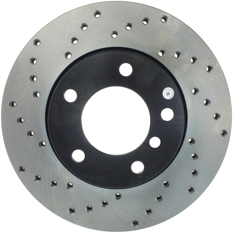 BMW Z3 Brake Rotor (1) - Front Right - Stoptech - Drilled/Slotted - Black - `97-`02