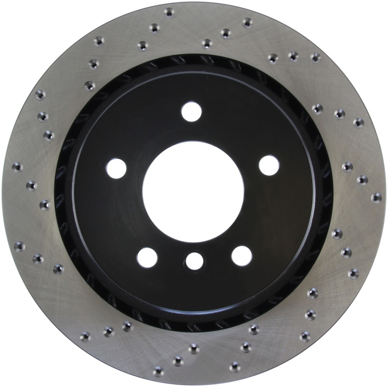BMW Z3 Brake Rotor (1) - Rear Right - Stoptech - Sport Drilled - Black - `98-`02