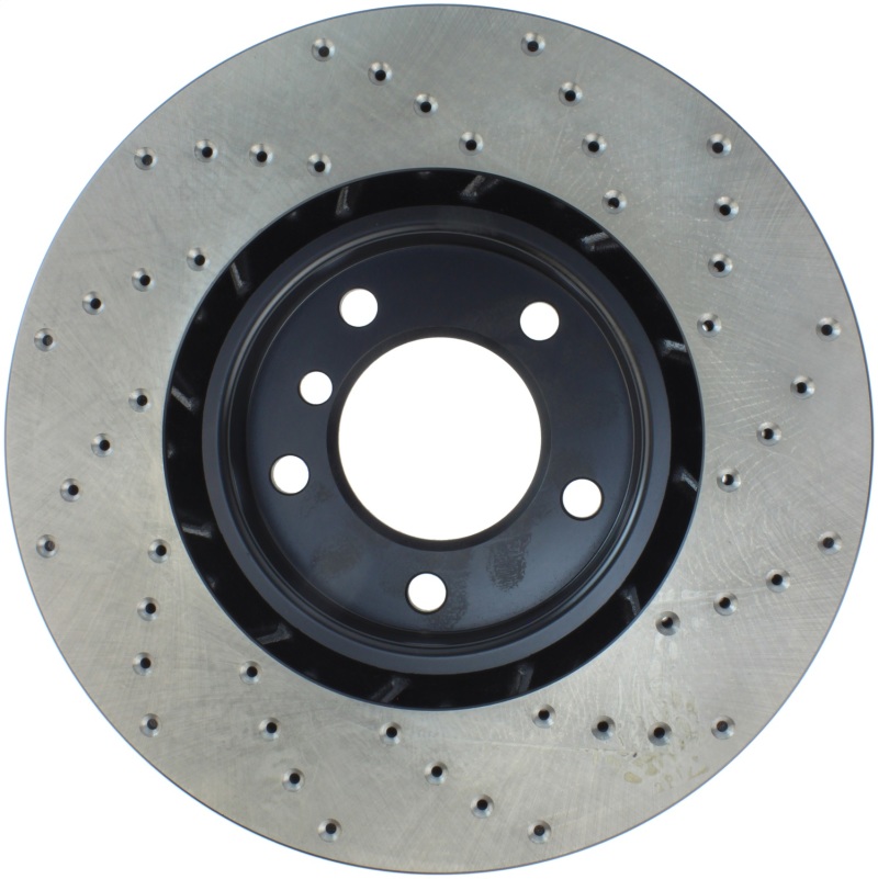 BMW Z3 Brake Rotor (1) - Front Right - Stoptech - Drilled Sport - Black - `98-`02