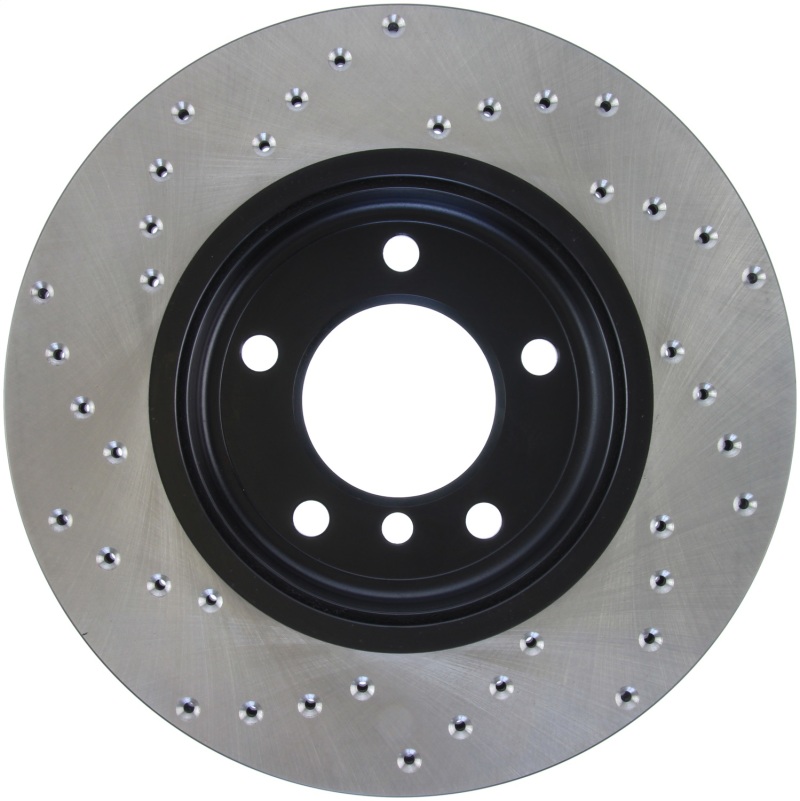 BMW 328Ci Brake Rotor (1) - Front Left - Stoptech - Drilled Sport - Black - 2000