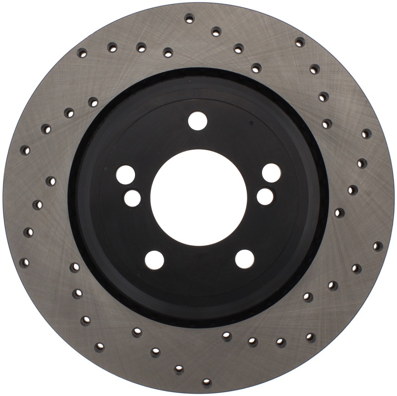 BMW M3 Brake Rotor (1) - Rear Left - Stoptech - Drilled - Black - `01-`06