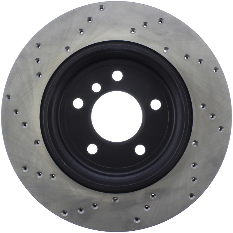 BMW 3 Series Brake Rotor (1) - Rear Left - Stoptech - Drilled Sport - Black - `00-`05