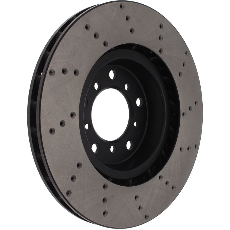 BMW M3 Brake Rotor (1) - Front Right - Stoptech - Sport Cryo Drilled - Black - `01-`06