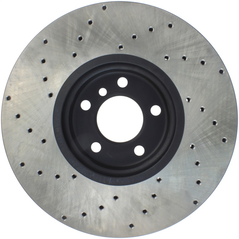 BMW X5 Brake Rotors (1) - Front Left - Stoptech - Drilled Sport - Black - `02-`06