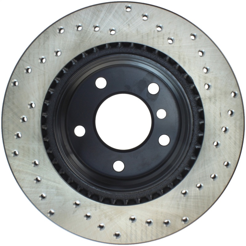 BMW 3 Series Brake Rotor (1) - Rear Right - Stoptech - Drilled Sport - Black - `06-`11