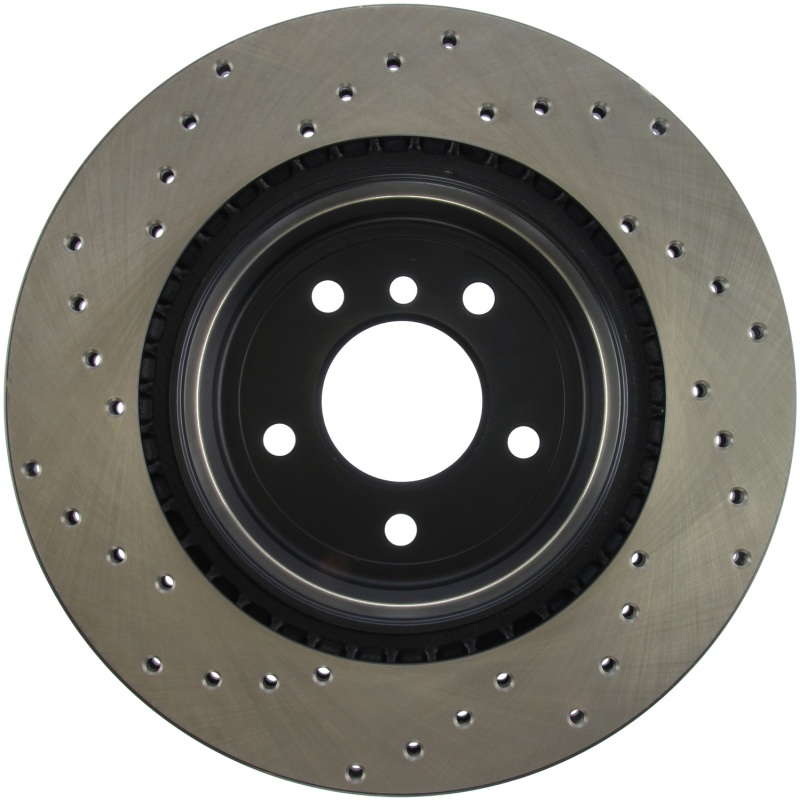 BMW 3 Series Brake Rotor (1) - Rear Left - Stoptech - Drilled Sport - Black - 2006