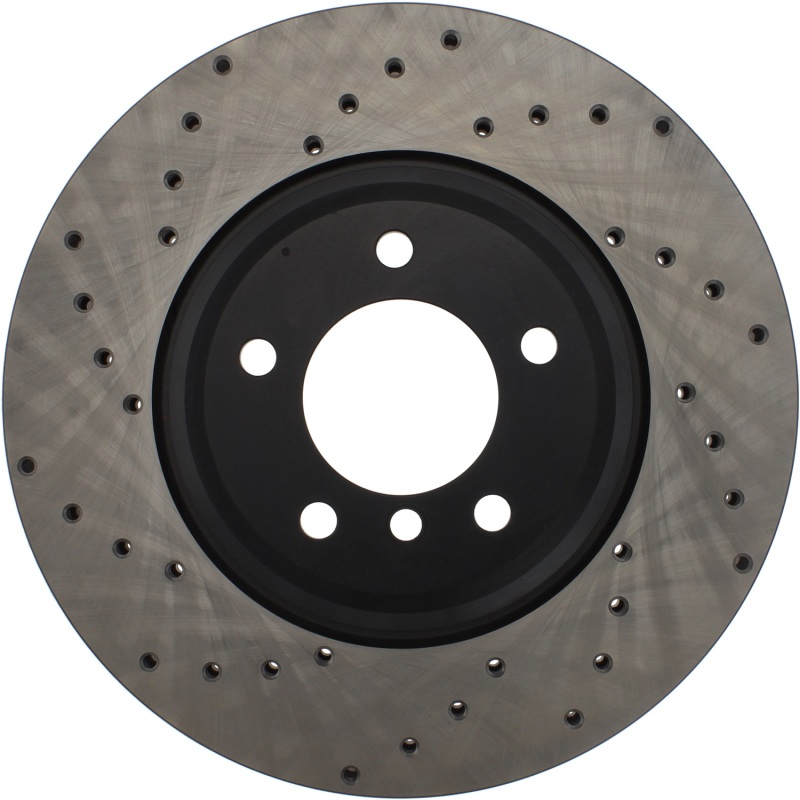 BMW X1 Brake Rotor (1) - Front Right - Stoptech - Sport Cryo Cross-Drilled - Black - `11-`15