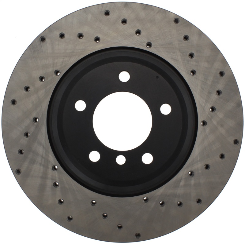 BMW 3 Series Brake Rotor (1) - Front Left - Stoptech - Drilled Sport - Black - `09-`11
