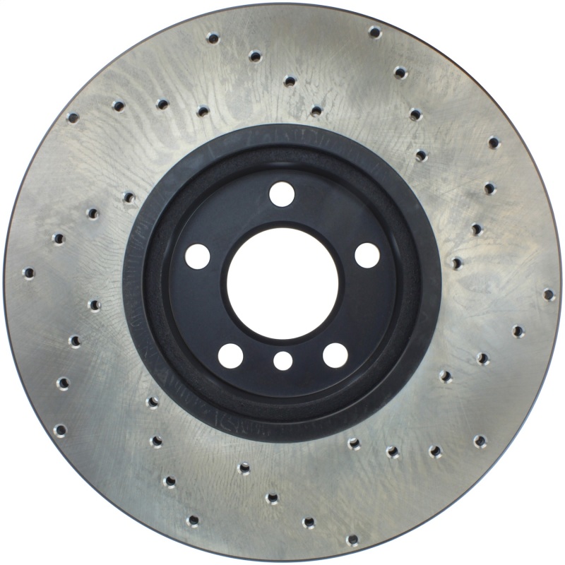 BMW X5 Brake Rotors (1) - Front Right - Stoptech - Drilled Sport - Black - `07-`13
