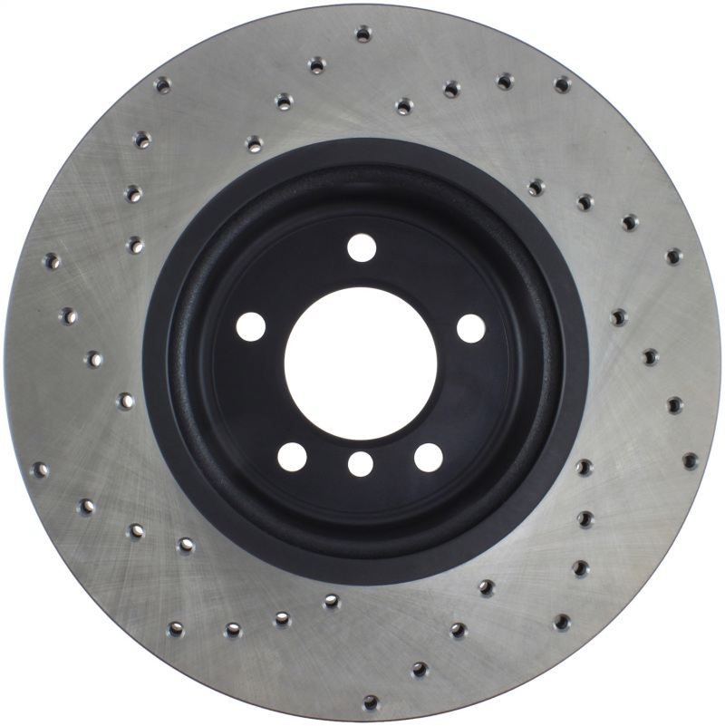 BMW 3 Series Brake Rotor (1) - Front Right - Stoptech - Sport Cross Drilled - Black - 2013
