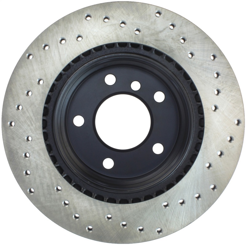 BMW 1 Series Brake Rotors (1) - Rear Right - Stoptech - Drilled - Black - `05-`11