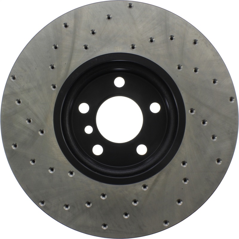 BMW 7 Series Brake Rotor (1) - Front Left - Stoptech - Sport Cryo Cross-Drilled - Black - 2015
