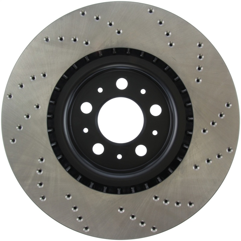 Volvo S60 Brake Rotors (1) - Front Right - Stoptech - Drilled Sport - Black - `04-`07