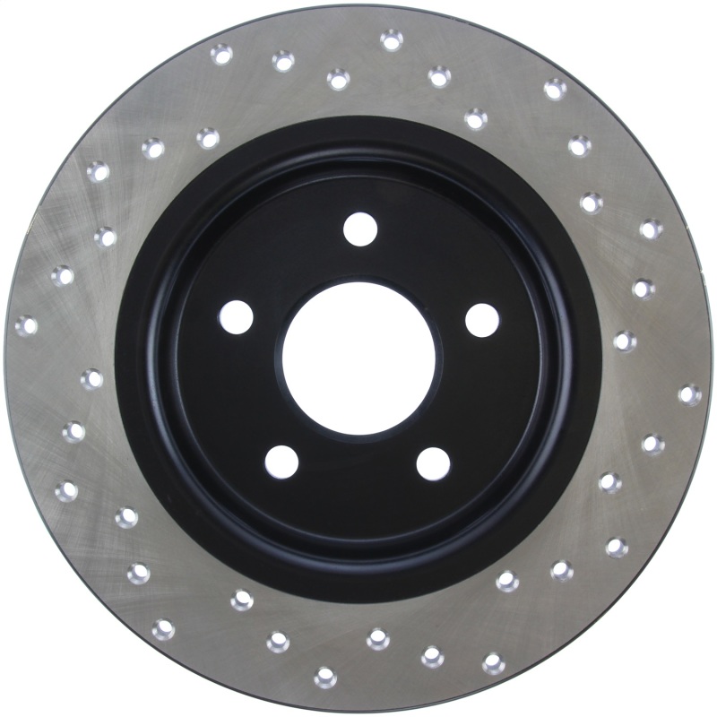 Volvo S40 Brake Rotor (1) - Rear Right - Stoptech - Drilled Sport - Black - `04-`12