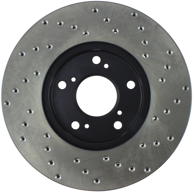 Honda Element Brake Rotors (2) - Front Right - Stoptech - Drilled/Slotted Rotors - Black - `03-`11