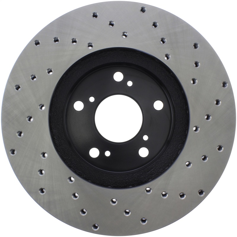 Honda Pilot Brake Rotor (1) - Front Right - Stoptech - Sport Drilled - Black - `03-`08