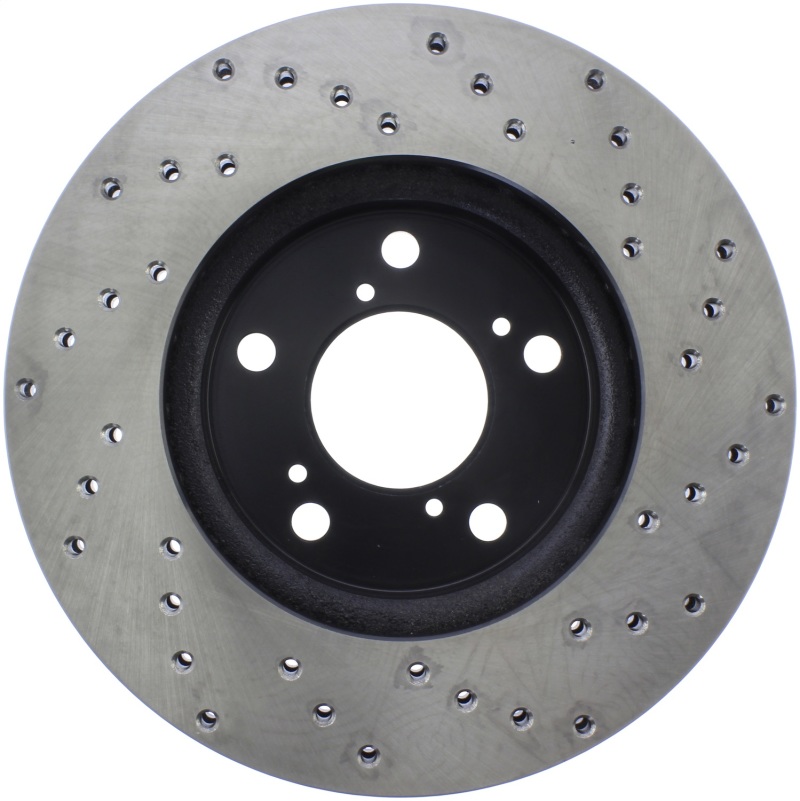 Honda Odyssey Brake Rotor (1) - Front Right - Stoptech - Drilled Sport - Black - `05-`10