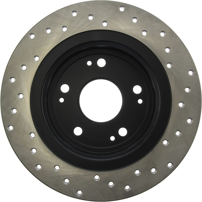 Acura TSX Brake Rotor (1) - Rear Right - Stoptech - Sport Cryo Drilled - Black - `09-`14