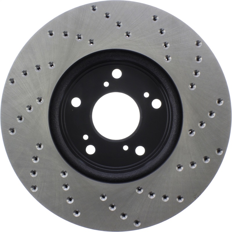 Honda Accord Brake Rotor (1) - Front Right - Stoptech - Cryo Drilled Sport - Black - `13-`20