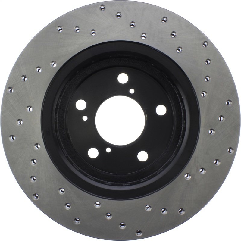 Honda Passport Brake Rotor (1) - Front Right - Stoptech - Cryo Drilled Sport - Black - 2019