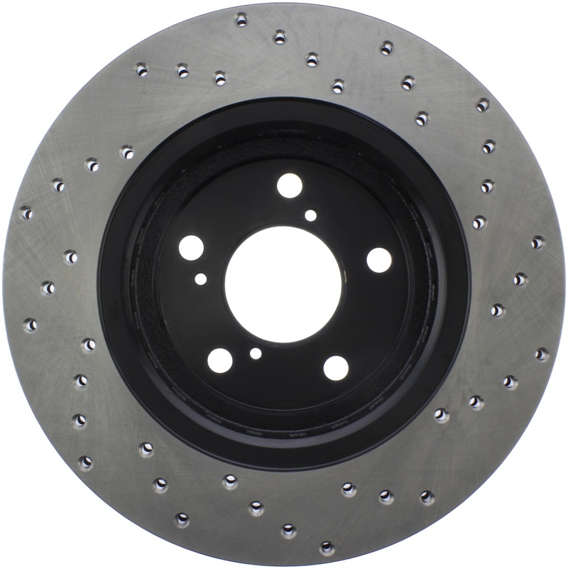 Honda Odyssey Brake Rotor (1) - Front Left - Stoptech - Drilled Sport - Black E-Coated - `15-`20