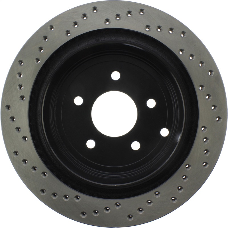 Infiniti M35h Brake Rotor (1) - Rear Left - Stoptech - Sport Cryo Cross Drilled - Black - `12-`13