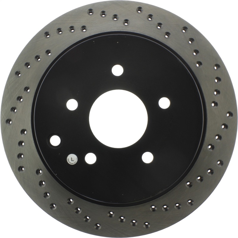 Infiniti M37 Brake Rotor (1) - Rear Left - Stoptech - Sport Cryo Cross Drilled - Black - `11-`13