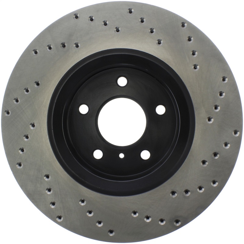 Infiniti FX45 Brake Rotor (1) - Front Right - Stoptech - Sport Drilled - Black - `06-`08