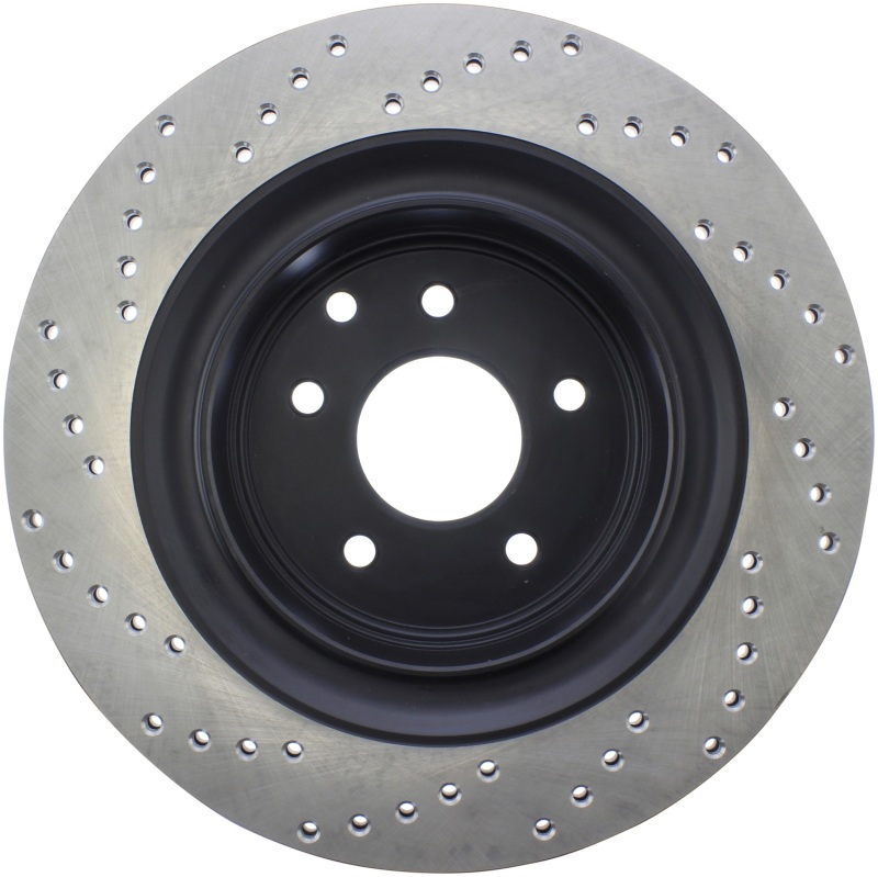 Infiniti G37 Brake Rotor (1) - Rear Left - Stoptech - Drilled Sport - Black - `08-`13
