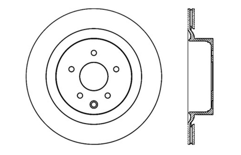 Infiniti G37 Brake Rotor (1) - Rear Left - Stoptech - Drilled Sport - Black - `08-`13