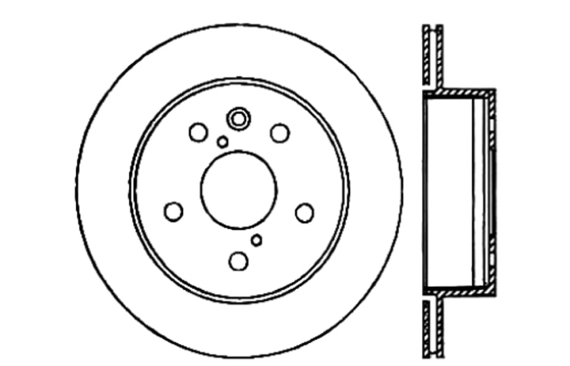 Lexus GS350 Brake Rotor (1) - Rear Right - Stoptech - Sport Cross Drilled - Black E-Coated - `07-`11