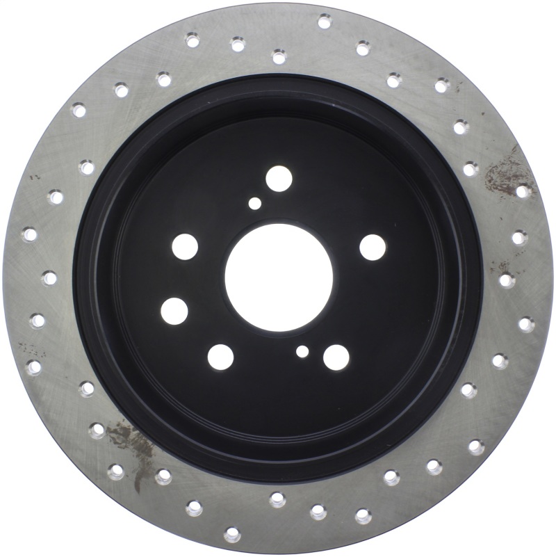 Lexus IS250 Brake Rotor (1) - Rear Right - Stoptech - Drilled Sport - Black - `06-`15