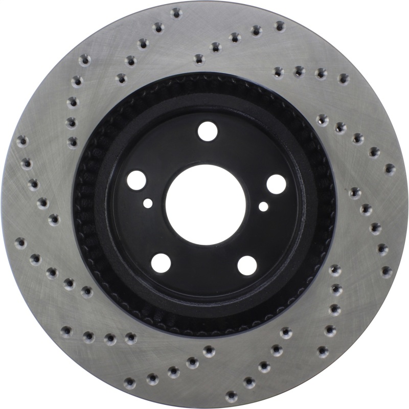 Lexus ES300h Brake Rotor (1) - Front Left - Stoptech - Sport Cryo Drilled - Black - `13-`18