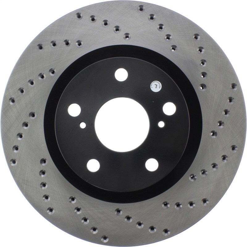 Pontiac Vibe Brake Rotor (1) - Front Left - Stoptech - Sport Cryo Drilled - Black - `09-`10