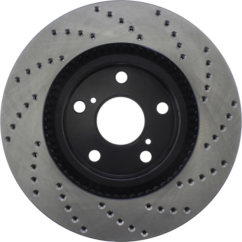 Scion tC Brake Rotor (1) - Front Right - Stoptech - Sport Drilled Rotor - Black - `11-`16