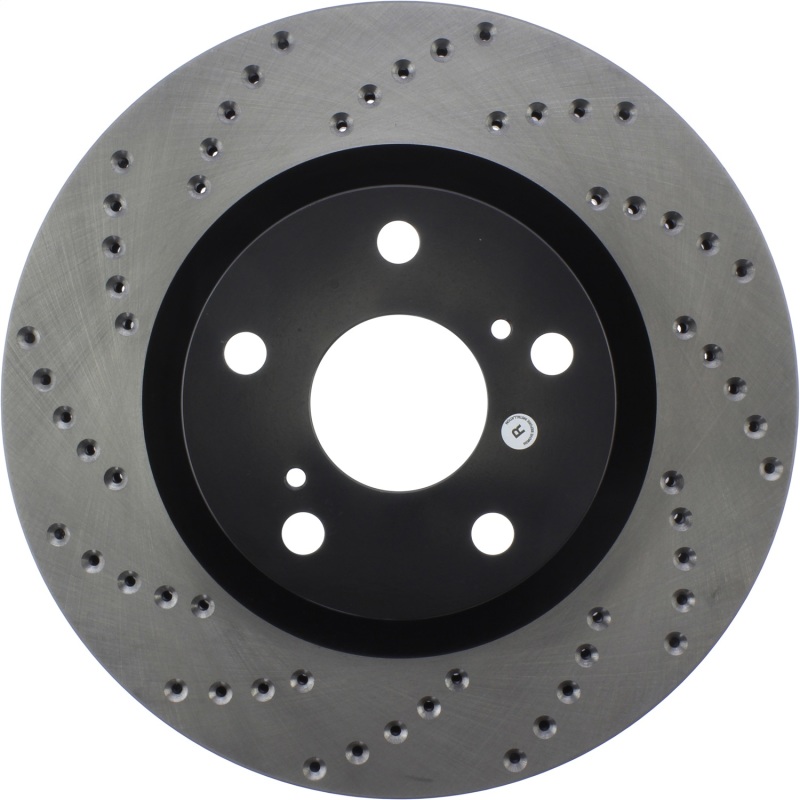 Toyota Avalon Brake Rotor (1) - Front Right - Stoptech - Sport Drilled Rotor - Black - `08-`18