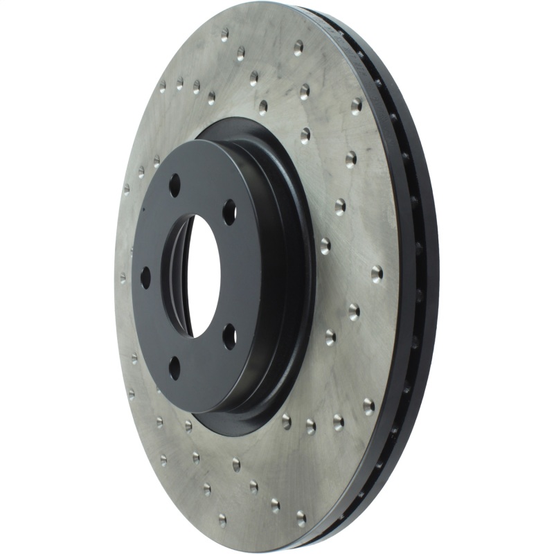 Mazda 3 Brake Rotor (1) - Front Left - Stoptech - Sport Cryo Drilled - Black E-Coated - `07-`13