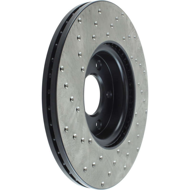 Mazda 3 Brake Rotor (1) - Front Left - Stoptech - Sport Cryo Drilled - Black E-Coated - `07-`13