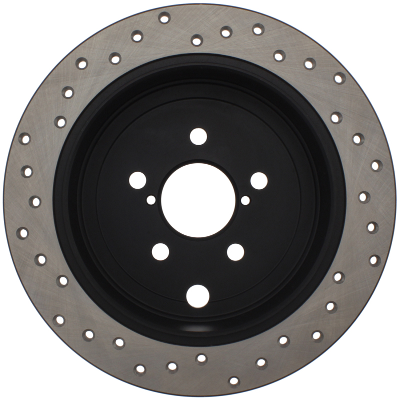 Scion FR S Brake Rotor (1) - Rear Right - Stoptech - Drilled Sport - Black - `13-`16