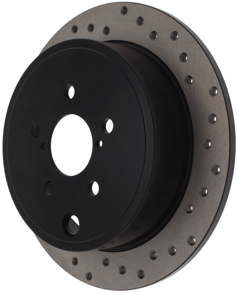 Scion FR S Brake Rotor (1) - Rear Right - Stoptech - Drilled Sport - Black - `13-`16