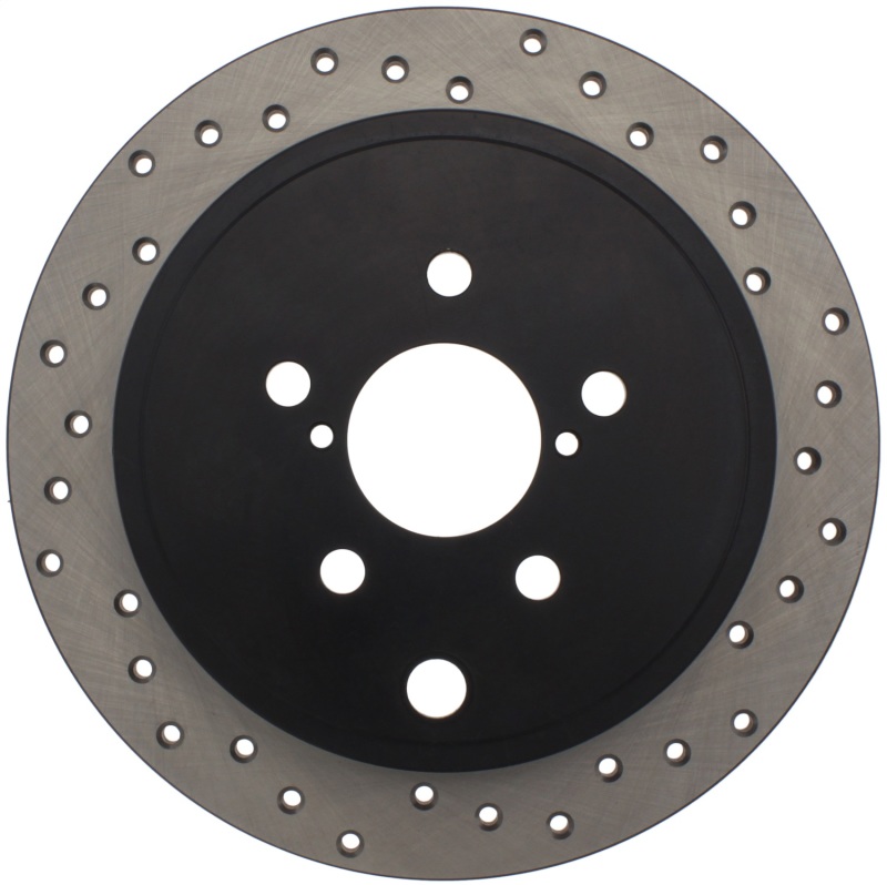 Scion FR S Brake Rotor (1) - Rear Right - Stoptech - Drilled Sport - Black - `13-`16