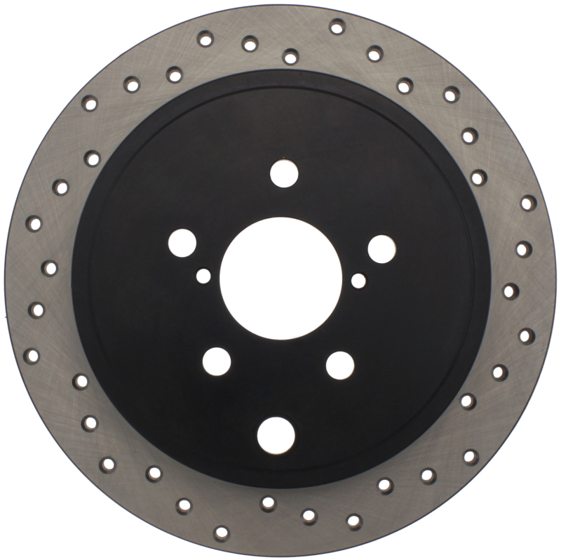 Scion FR S Brake Rotor (1) - Rear Right - Stoptech - Drilled Sport - Black - `13-`16