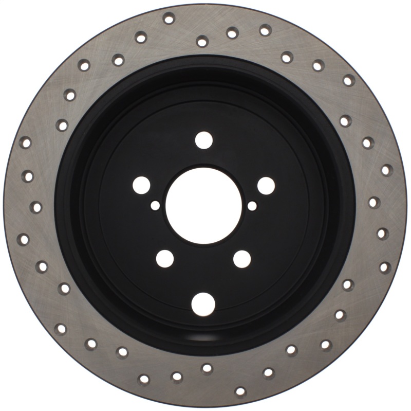 Scion FR S Brake Rotor (1) - Rear Right - Stoptech - Drilled Sport - Black - `13-`16
