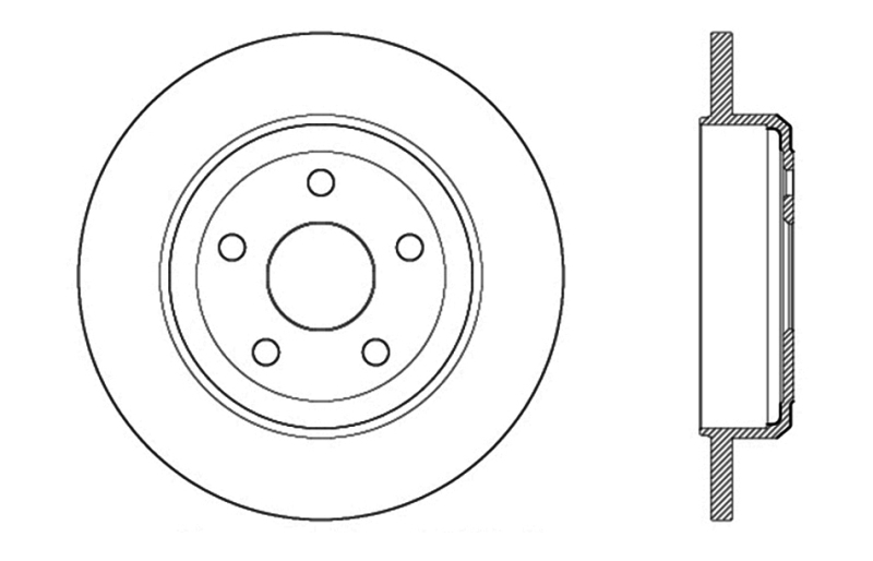 Dodge Durango Brake Rotors (1) - Rear - Stoptech - Drilled Sport - Black - `11-`20