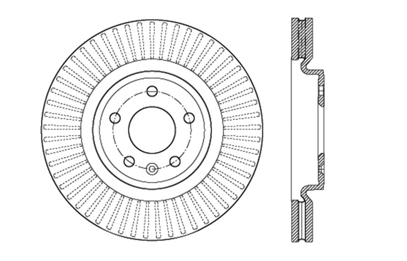 Ford Taurus Brake Rotor (1) - Front Left - Stoptech - Drilled Sport Rotor - Black - `11-`19