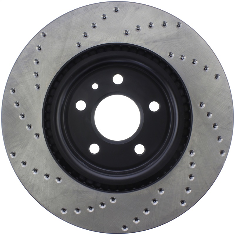 Lincoln MKT Brake Rotor (1) - Front Left - Stoptech - Drilled Sport Rotor - Black - `11-`19