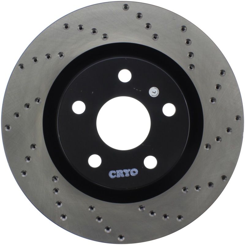 Pontiac G8 Brake Rotor (1) - Front Left - Stoptech - Drilled Sport - Black - `08-`09